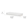 Small Rustic Embossed Wood Floating Wall Shelf - White